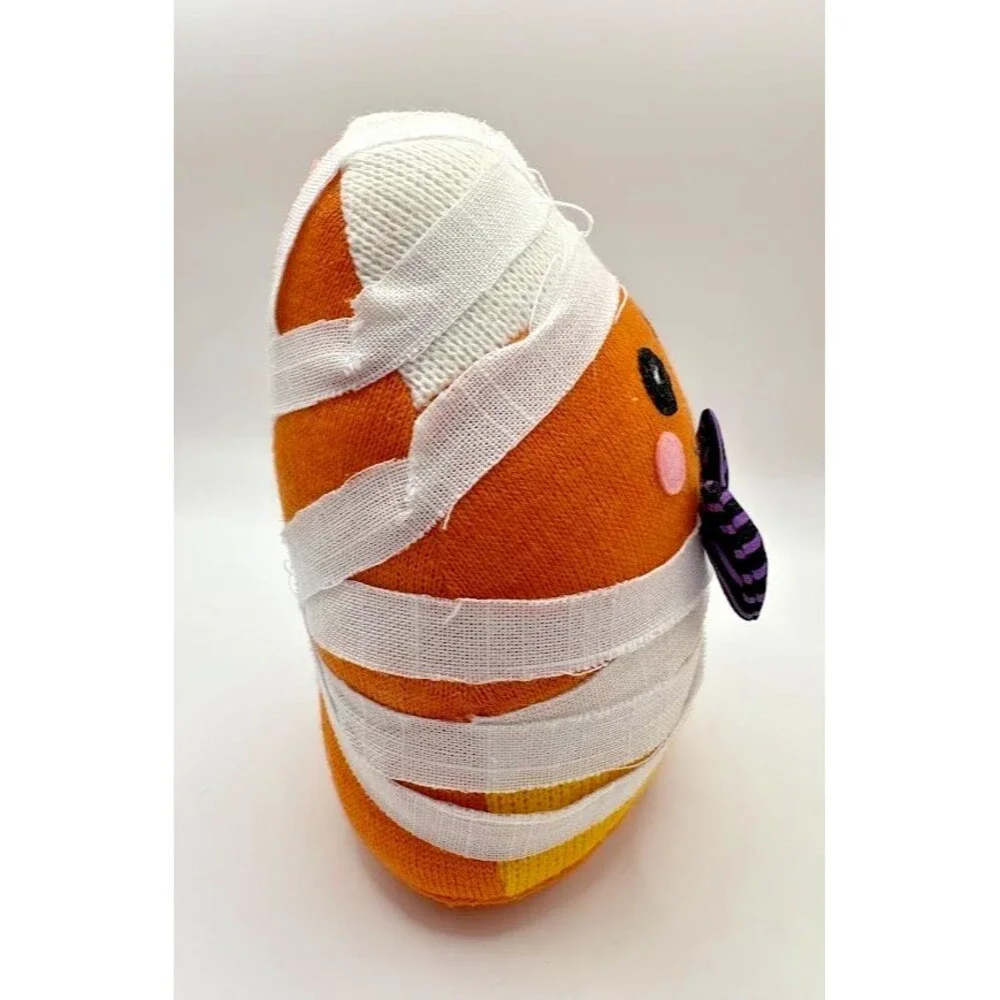 Halloween Mummy Candy Corn Plush Shelf Sitter Decor Weighted Soft Figure 8